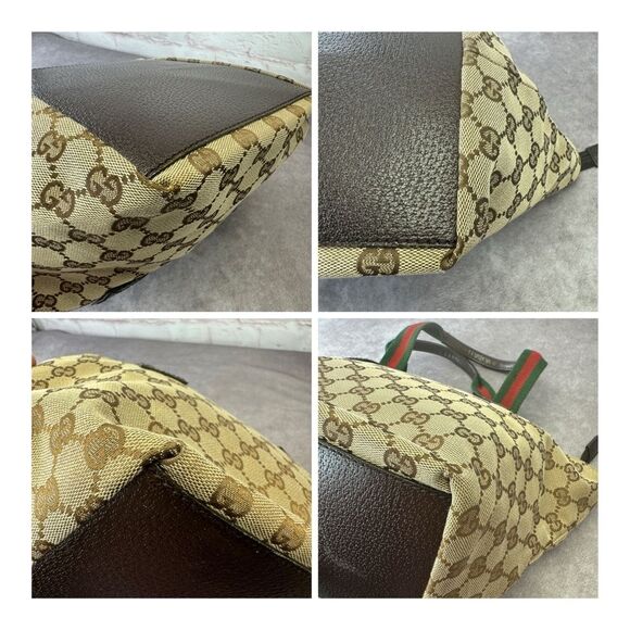Gucci Sherry Line Monogram Gg Canvas Web Tote - Picture 6 of 14
